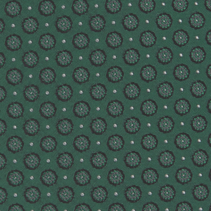 Green Floral Spot Silk Tie Image 2
