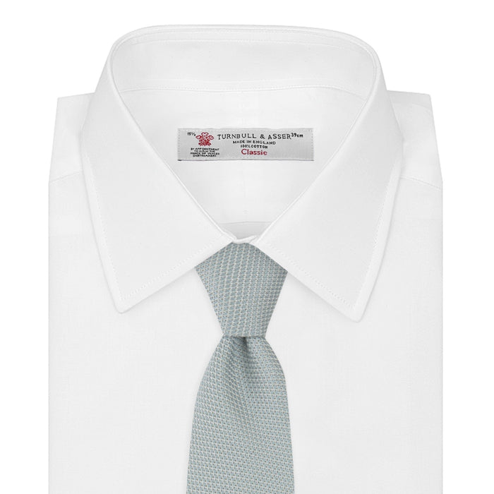 Light Blue Grenadine Silk Tie Image 1