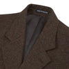 View 5 of product The Hopton Brown Herringbone Wool Coat by Turnbull & Asser is displayed against a white background.