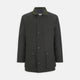 The Turnbull & Asser Dark Green Waxed Cotton Field Coat features a straight fit, button-up front, two large bottom flap pockets, slanted chest pockets, and a contrasting collar. Shown against a plain white background.