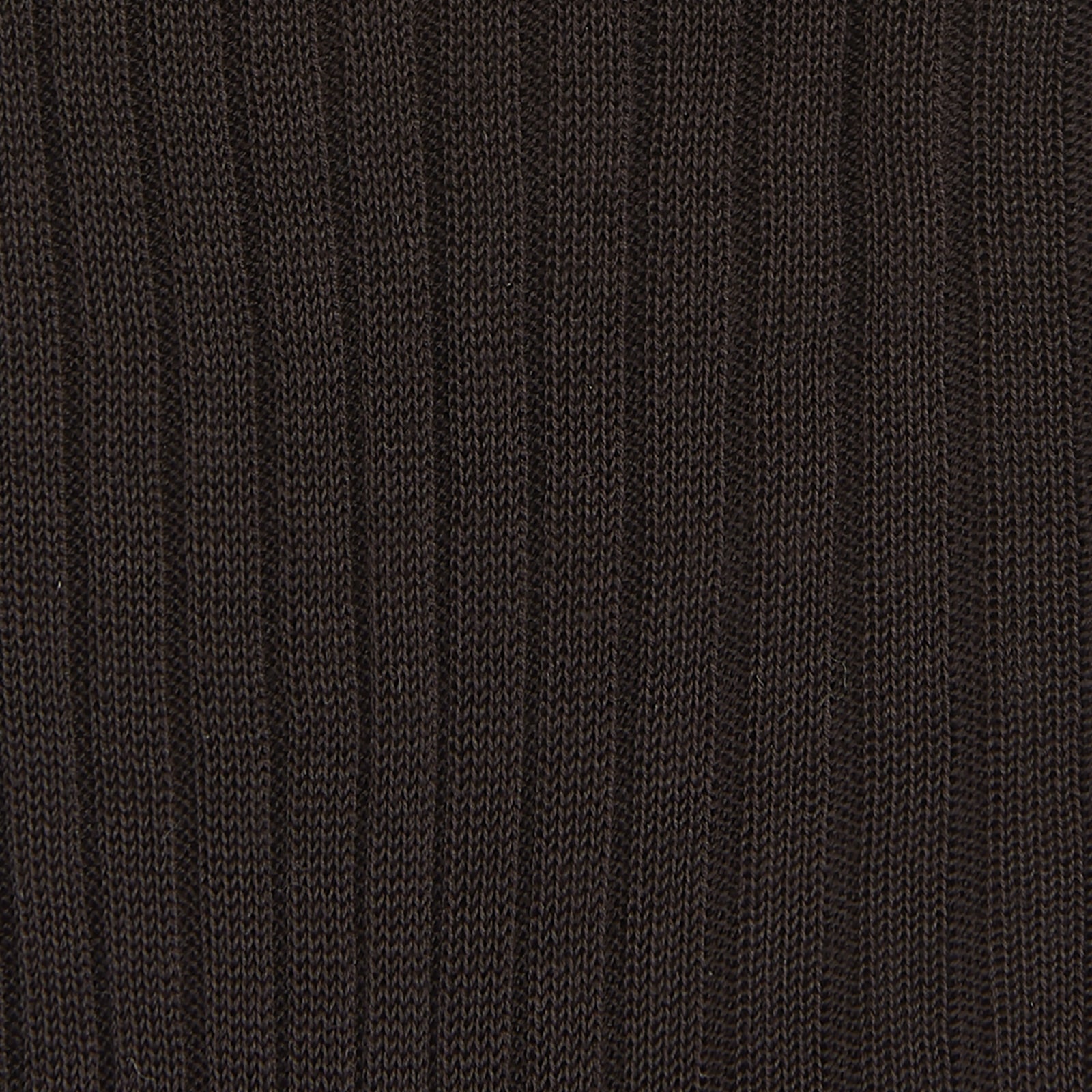 View 2 of product A single Chocolate Brown Short Cotton Sock from Turnbull & Asser is displayed upright against a plain white background, crafted for comfort and style.