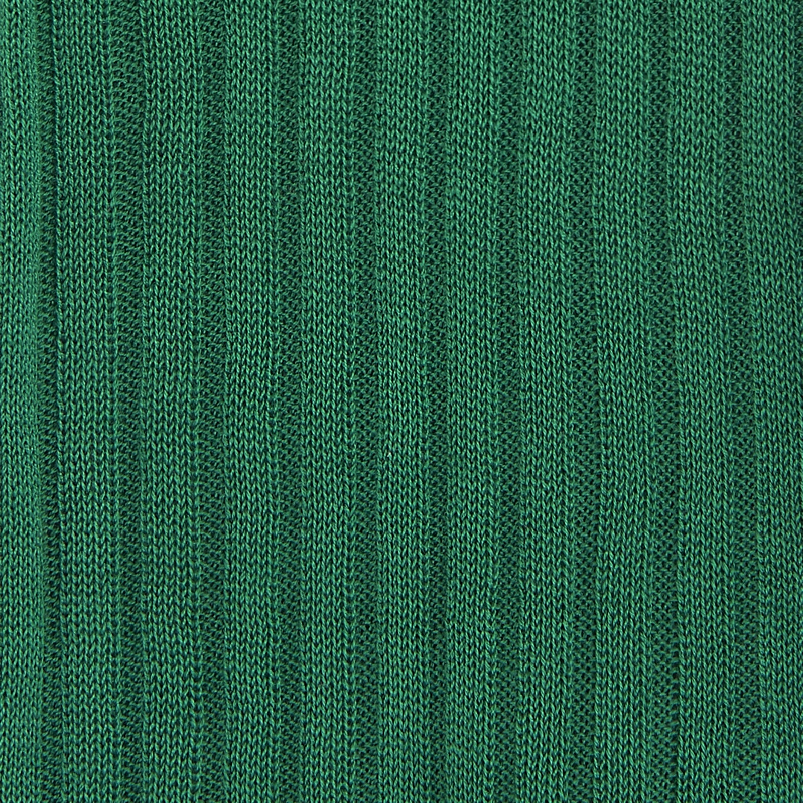 View 2 of product A single Clover Green Short Pure Cotton Sock by Turnbull & Asser, featuring a ribbed texture and crafted from premium cotton, is displayed against a plain white background.