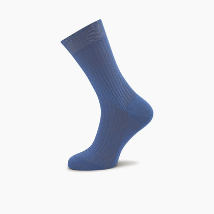 Denim Blue Short Pure Cotton Socks Image 2