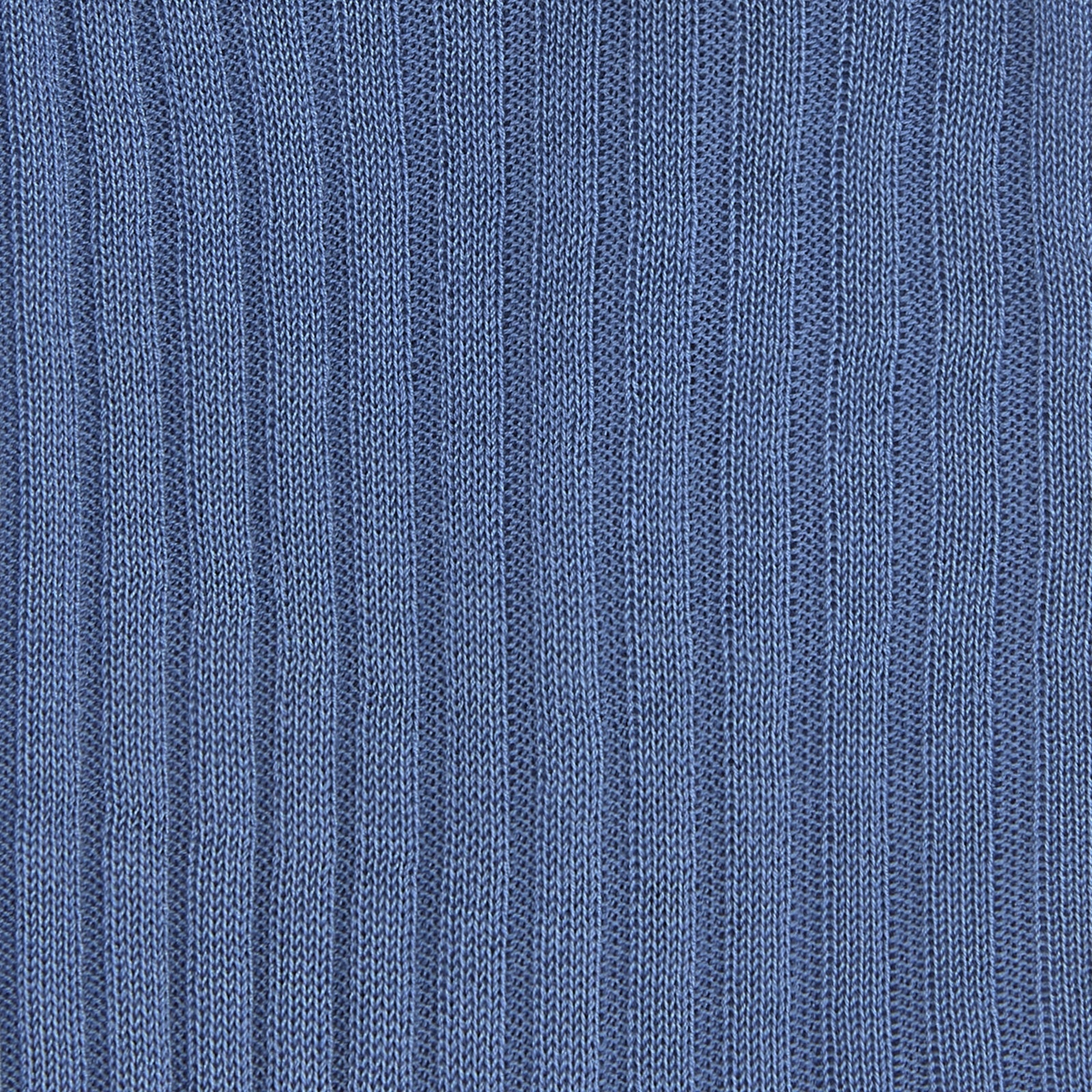 View 2 of product A single Denim Blue Short Pure Cotton Sock by Turnbull & Asser is shown upright against a light background.