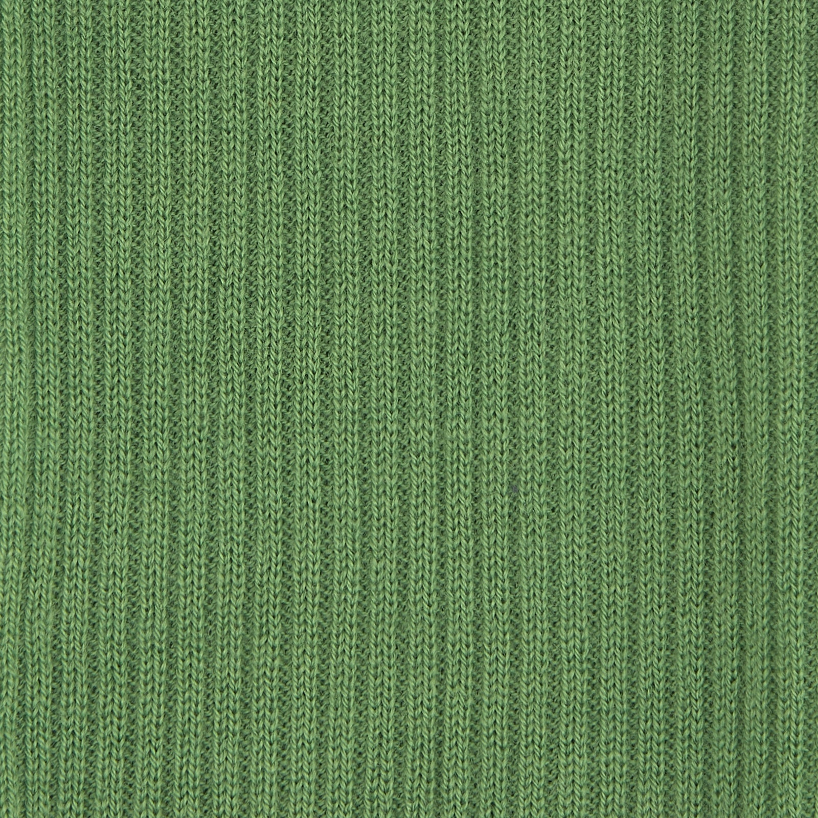View 2 of product A single Turnbull & Asser Green Long Merino Wool Sock is shown in side profile on a white background, its ribbed texture and snug fit visible—ideal for those seeking luxury men's socks.