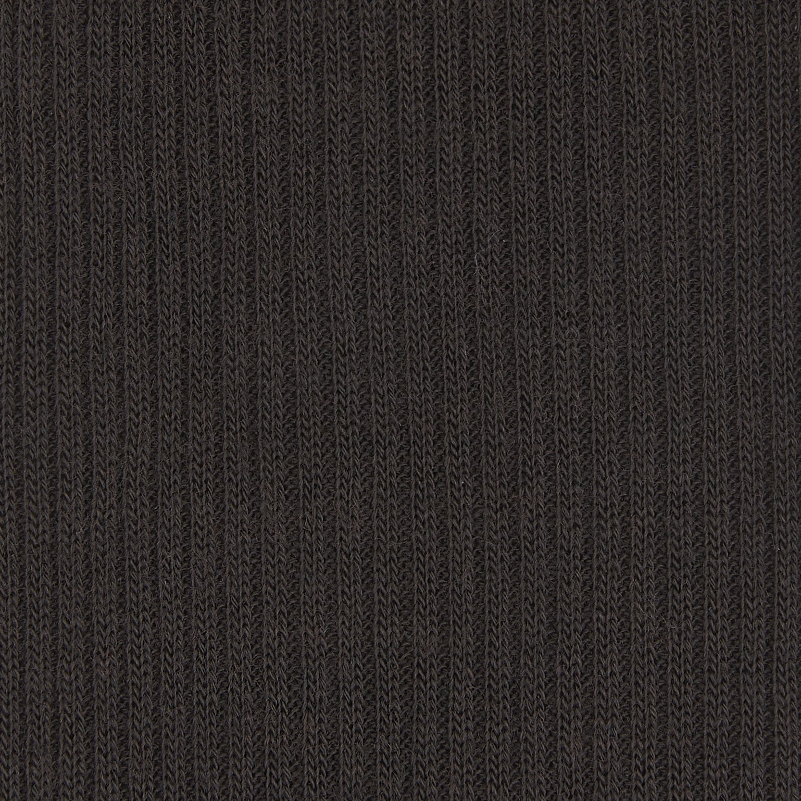View 2 of product The Turnbull & Asser Chocolate Brown Long Merino Wool Sock is displayed on a white background, positioned as if worn, showcasing its subtle ribbed texture—highlighting the refined elegance of luxury men's socks.
