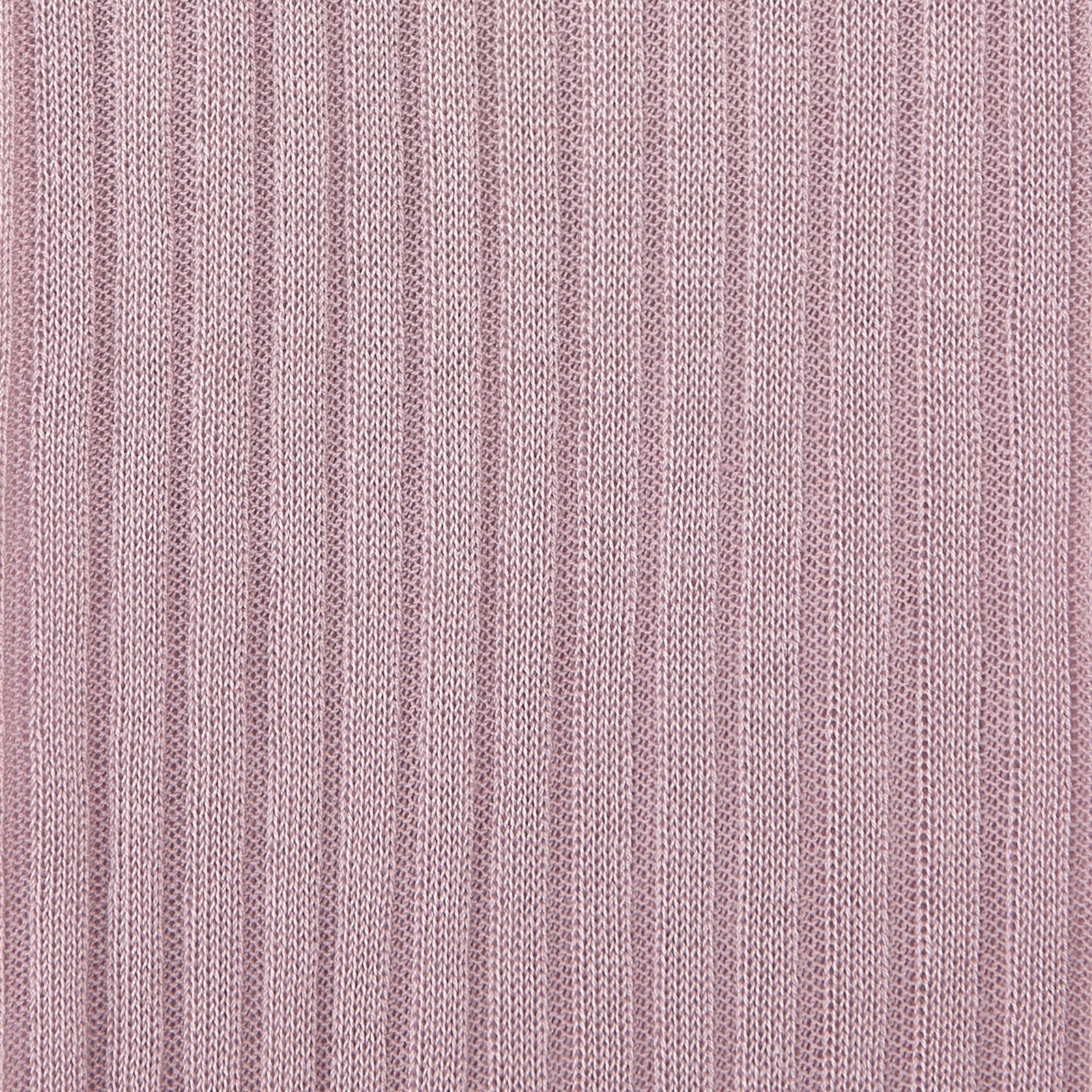 View 2 of product The Turnbull & Asser Dusky Pink Long Cotton Sock, crafted from premium Fil d’Ecosse Egyptian cotton with a ribbed texture, is shown standing upright on a white background in a side view.