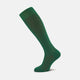 A single Turnbull & Asser MSOC006-ZBG050 3/4 green cotton men's sock is displayed in side profile on a white background, showing the heel and toe.