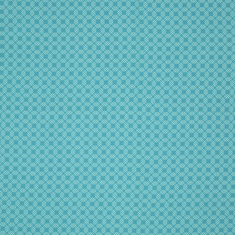The Kingfisher Green Monocle Silk Pocket Square by Turnbull & Asser features an elegant geometric pattern and border, with the Turnbull & Asser name displayed in white on the lower right corner.