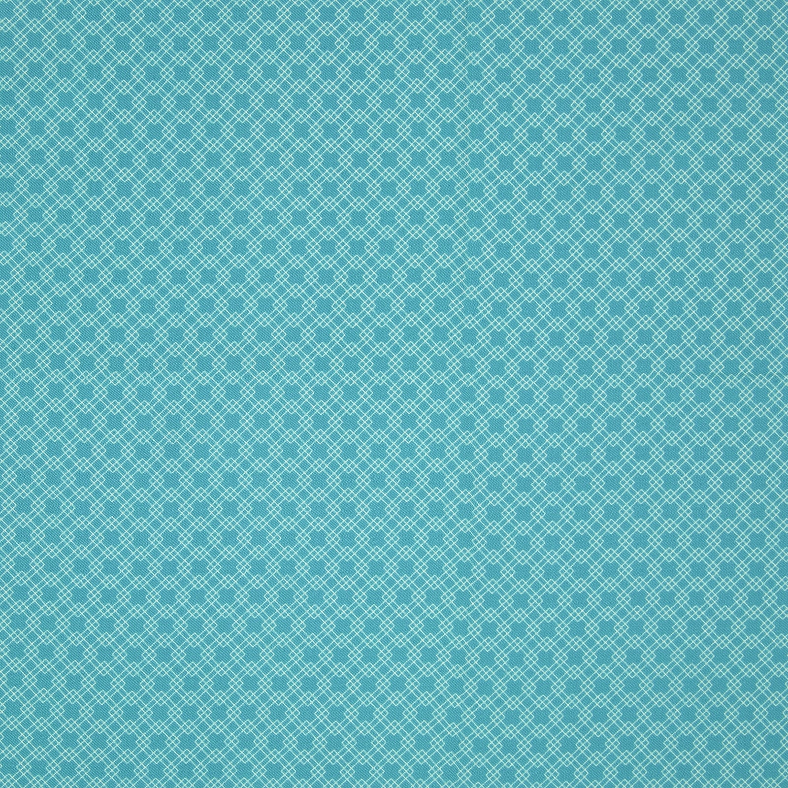 View 3 of product The Kingfisher Green Monocle Silk Pocket Square by Turnbull & Asser features an elegant geometric pattern and border, with the Turnbull & Asser name displayed in white on the lower right corner.