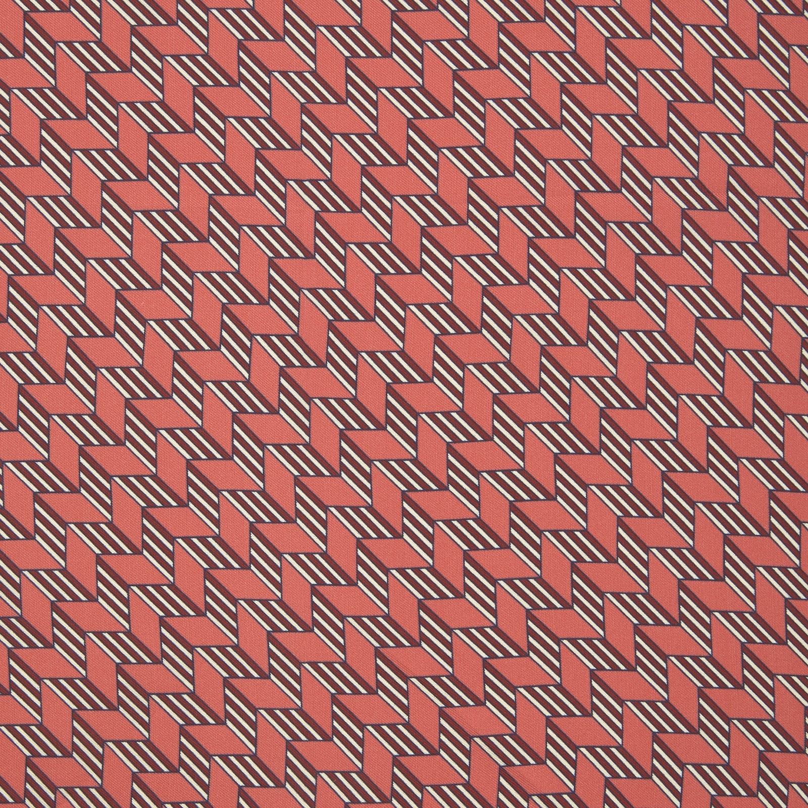 View 3 of product The Turnbull & Asser Red and Pink Arrow Silk Pocket Square features a striking pattern and luxurious silk, perfect for adding elegance to any look.