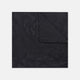 The Turnbull & Asser Black House Paisley Hand-Rolled Silk Pocket Square is elegantly folded to showcase both sides—a refined accessory, ideal for black tie attire.