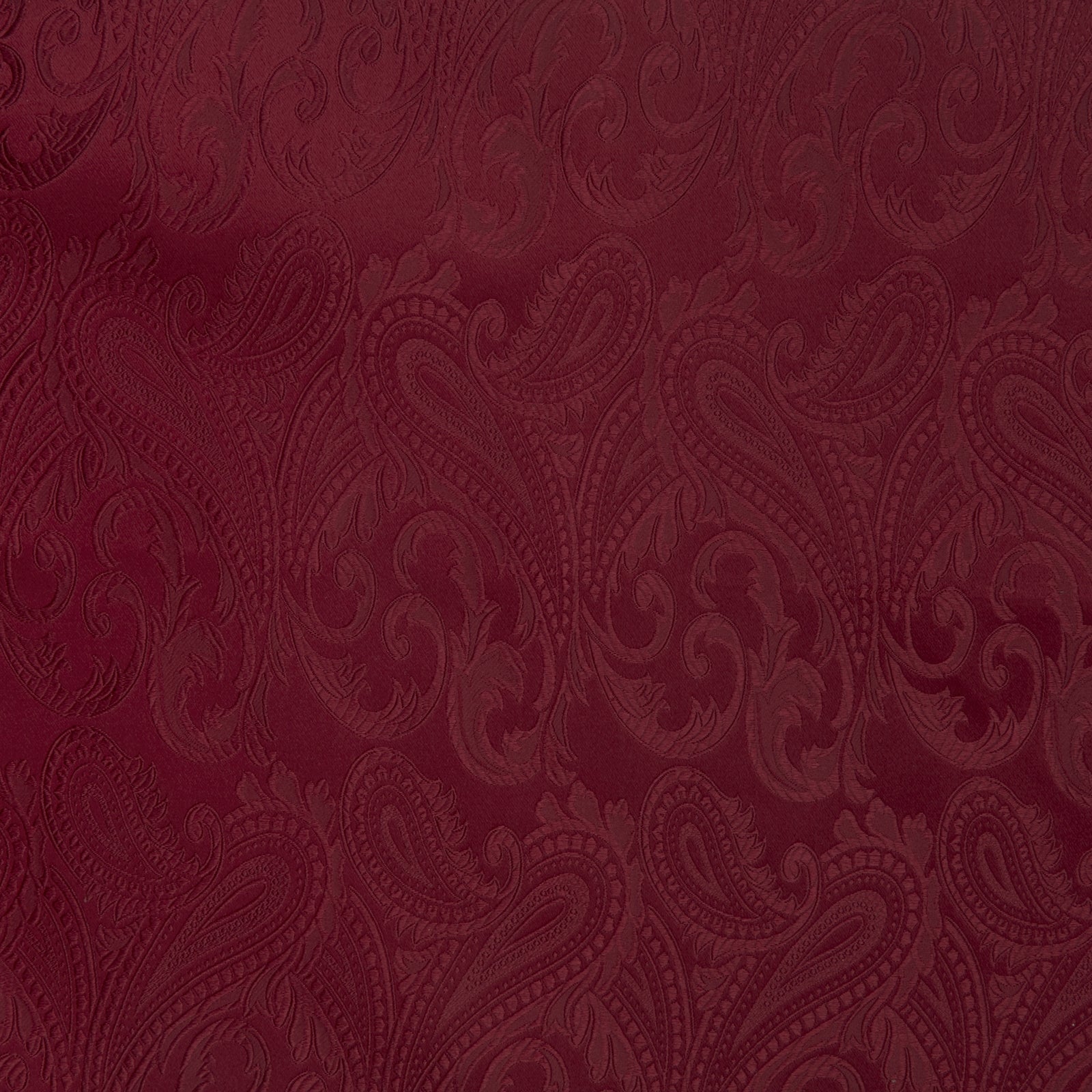 View 3 of product The Turnbull & Asser Burgundy House Paisley Hand-Rolled Silk Pocket Square features elegant paisley silk, expertly hand-rolled edges, and a classic fold—ideal for elevating black tie attire.