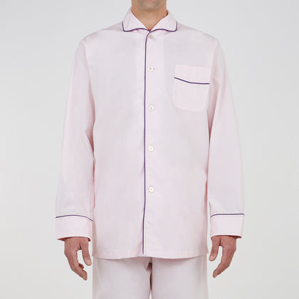 Pink Piped Cotton Pyjama Set Image 1