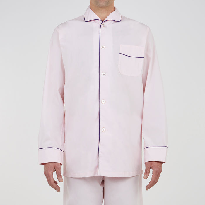 Pink Piped Cotton Pyjama Set Image 1