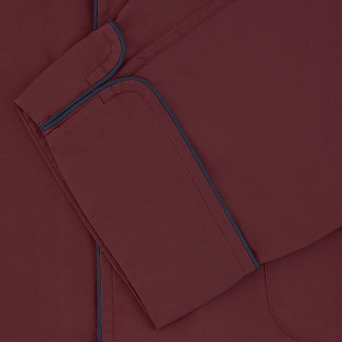 Wine Piped Silk Pyjama Set Image 3