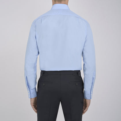 Burgundy Corduroy Cotton Shirt with Cambridge Collar and 3-Button Cuffs Image 2