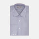 A neatly folded Turnbull & Asser Red and Blue Fine Multi Stripe Sea Island Quality Cotton Shirt with Classic T&A Collar and Button Cuffs is displayed on a plain white background—ideal for everyday wear.