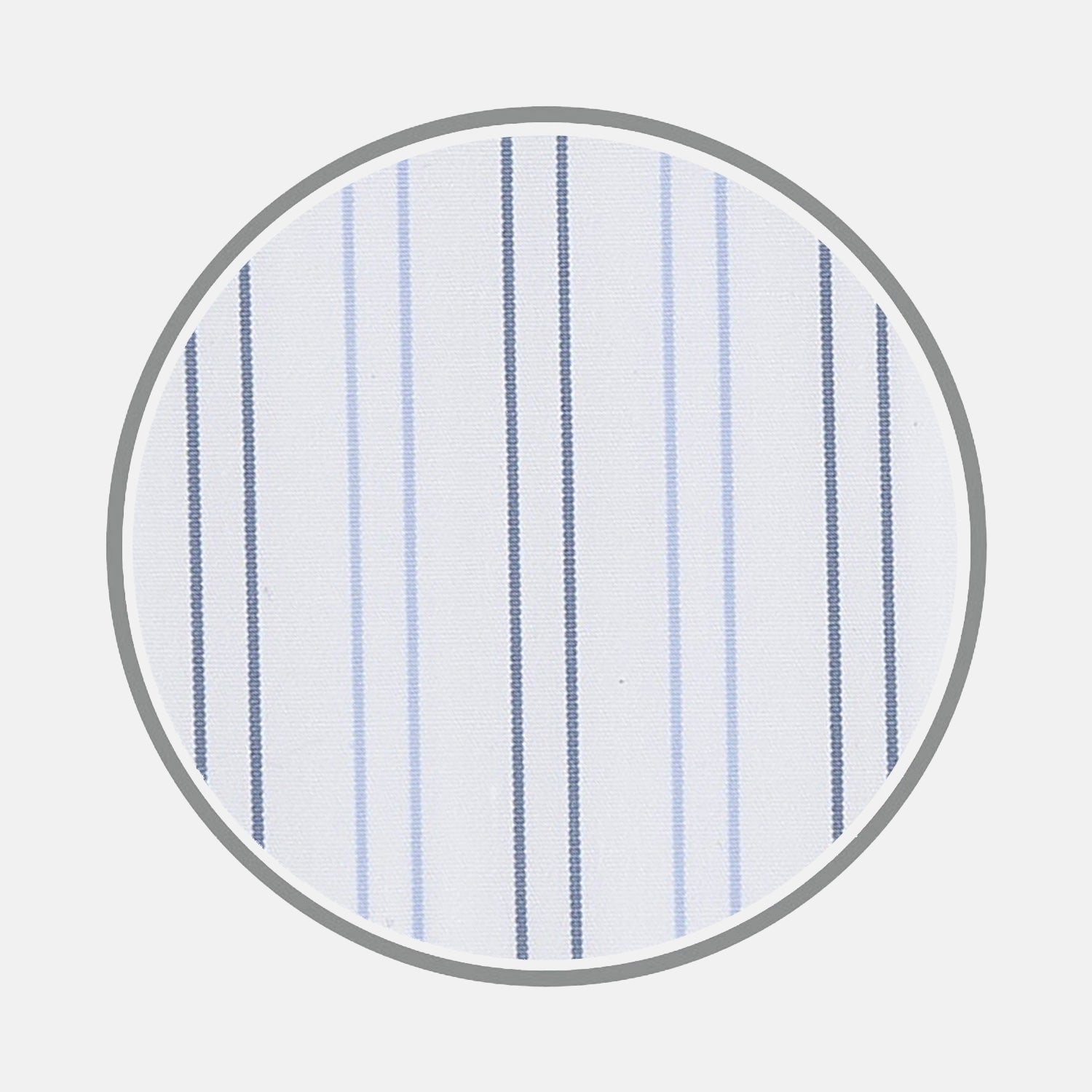 View 1 of product White, Turquoise and Blue Double Stripe Cotton Fabric