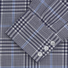 View 2 of product The Turnbull & Asser Navy and Light Blue Archive Check Shirt features a T&A collar, 3-button cuffs, and a classic check pattern—an elegant example of refined shirtmaking.