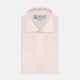 The Turnbull & Asser Tailored Fit Pink Fine Check Shirt features a Kent collar, 2-button cuffs, subtle check pattern, and white buttons, with a tailored fit label inside the collar.
