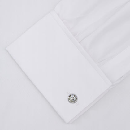 Two-Fold 120 White Cotton Shirt with Regent Collar and Double Cuffs Image 1