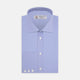 The Turnbull & Asser Blue Fine Check Sea Island Quality Cotton Shirt features a Regent collar and 3-button cuffs for a refined look.