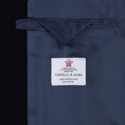 MSMJ004-ZCS002 SMOKING JACKET, FERGUS, VELVET, NAV Image 1