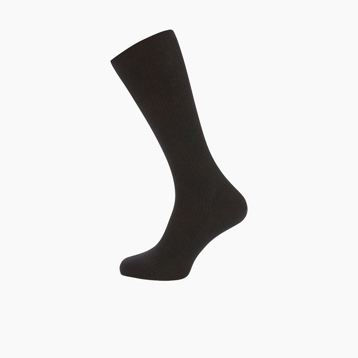 Black Mid-Length Merino Wool Socks Image 2