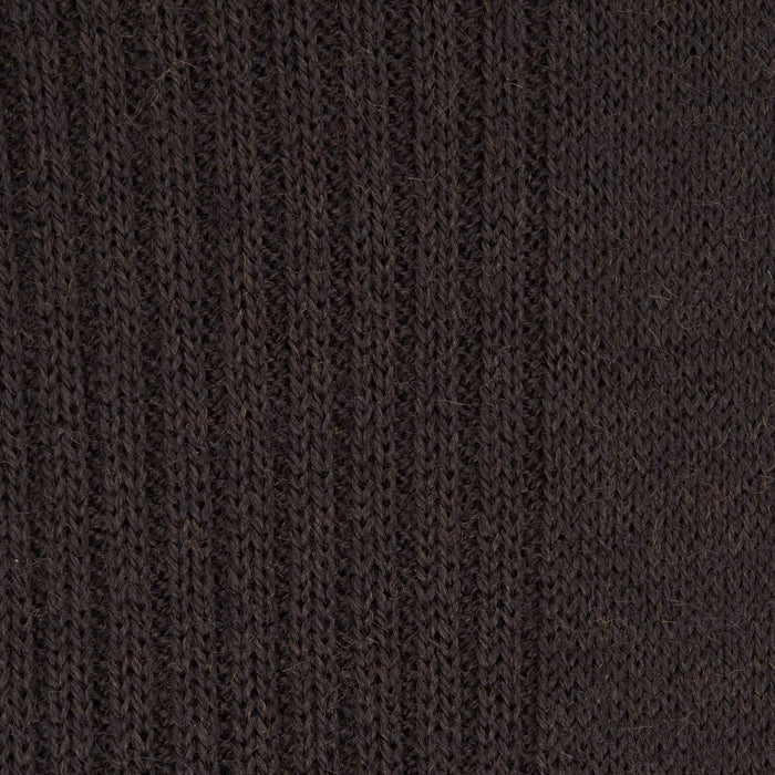 Chocolate Brown Mid-Length Merino Wool Socks Image 1