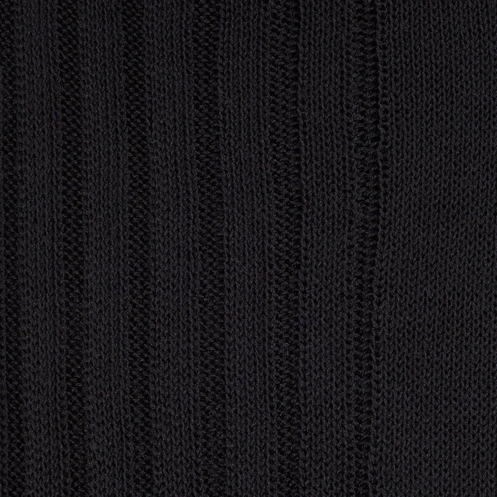 View 2 of product A single Black Short Cotton Sock from Turnbull & Asser is displayed upright on a light gray background, showcasing its side profile and subtle ribbed texture.