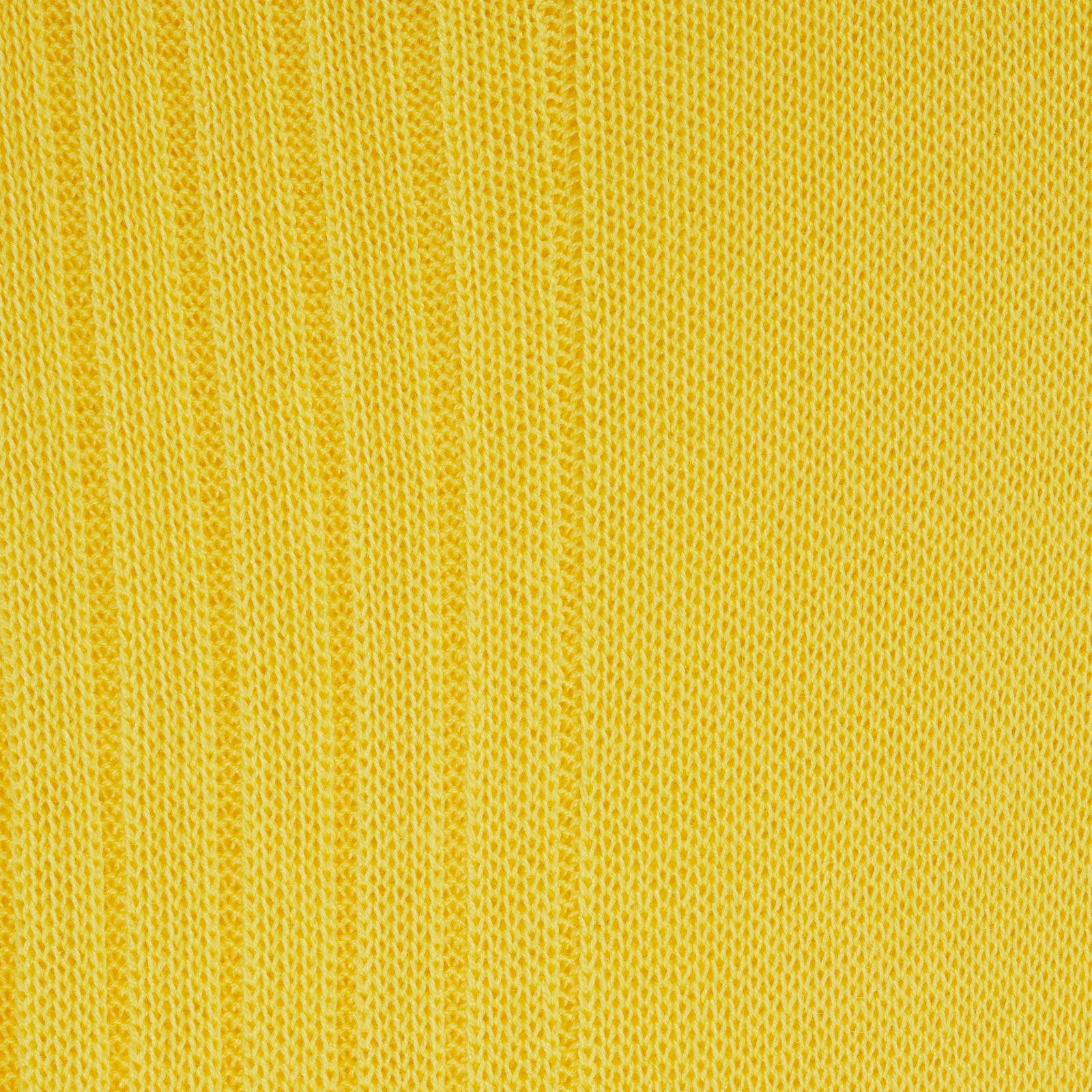 View 2 of product A single Yellow Short Cotton Sock by Turnbull & Asser, crafted from soft Egyptian cotton with ribbed texture and solid yellow cuff, heel, and toe, stands upright on a plain white background—a staple for any luxury sock collection.