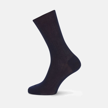 Navy Short Cotton Socks