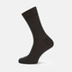 A single Charcoal Short Cotton Sock by Turnbull & Asser is shown in side profile on a white background, highlighting the heel and toe—a refined option for those seeking luxury men’s socks.