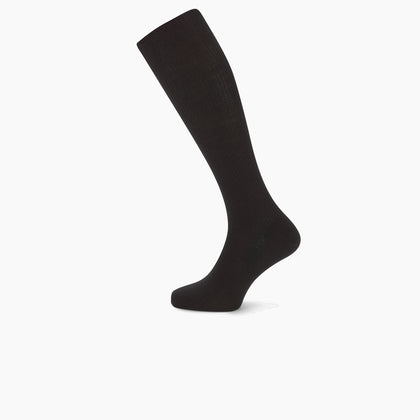 Black Long Merino Wool Socks Image 2