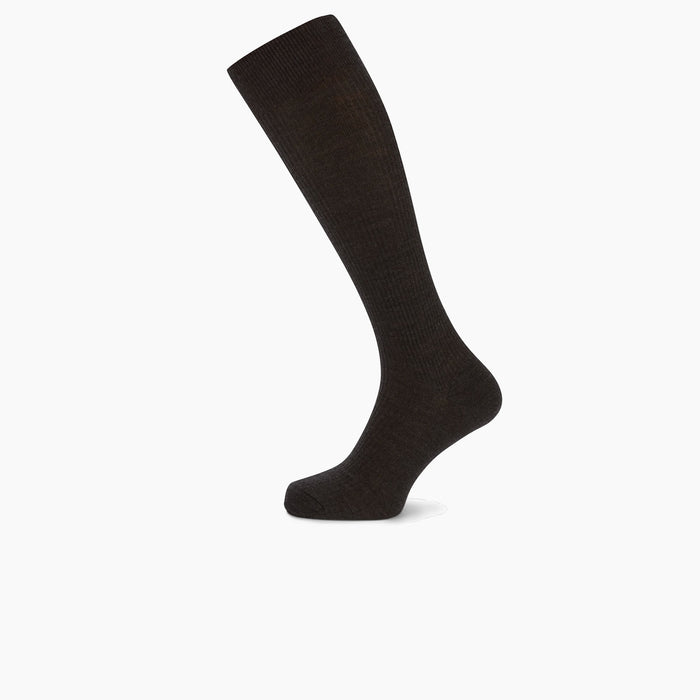 Charcoal Long Merino Wool Socks Image 2