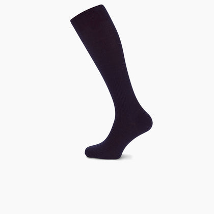 Deep Navy Long Merino Wool Socks Image 2