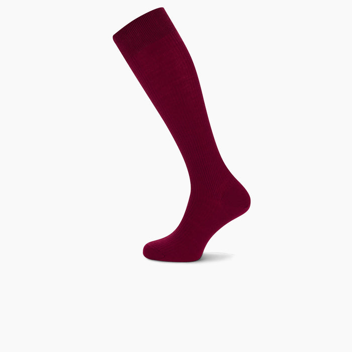 Bordeaux Long Merino Wool Socks Image 2