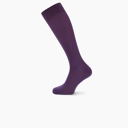 Purple Long Merino Wool Socks Image 2
