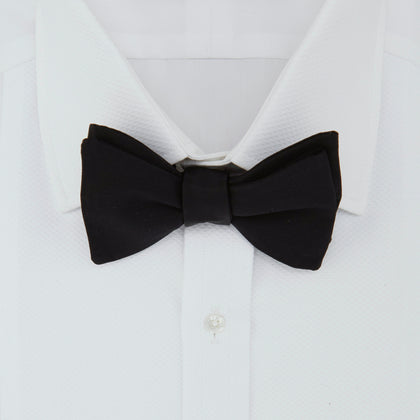 Black Barathea Bow Tie Image 1