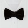 View 2 of product The Turnbull & Asser Black Velvet Bow Tie, shown against a plain white background, is an elegant choice for formal occasions.