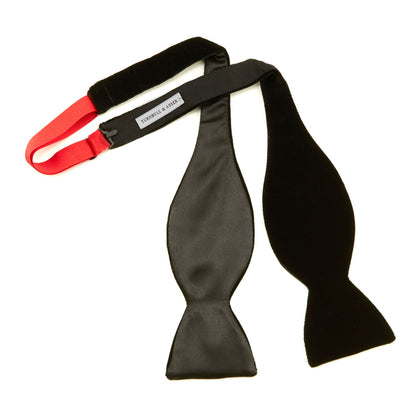 Black Velvet Bow Tie Image 2