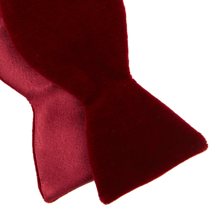 Burgundy Velvet Bow Tie Image 3