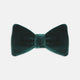 The Turnbull & Asser Green Velvet Bow Tie features a rich dark green hue and plush, smooth texture, ideal for formal events. Shown here against a plain white background.