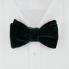 View 2 of product The Green Velvet Bow Tie by Turnbull & Asser, ideal for formal events, is displayed against a plain white background.