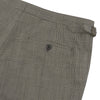 View 2 of product Turnbull & Asser’s Harry Grey Check Trousers feature a slim fit, flat front, and straight legs in a refined check pattern—an elegant seasonal update for your wardrobe, shown here against a white background.