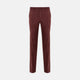 The Turnbull & Asser Copper Horizontal Corduroy Trousers are standout straight-leg burgundy pants with button and zip closure, shown against a plain white background.