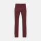 The Burgundy Cotton Five Pocket Trousers by Turnbull & Asser are slim-fit, smart-casual Italian cotton twill trousers with five pockets, belt loops, and a button closure, shown laid flat on a white background.