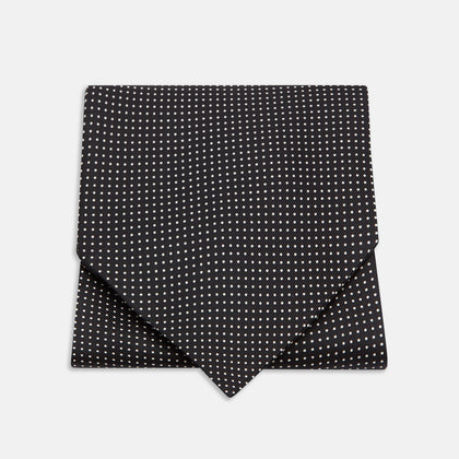 Black and White Mini Spot Silk Cravat