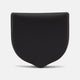 A black Turnbull & Asser Leather Tray Purse coin pouch with curved edges and visible stitching, photographed against a plain white background.